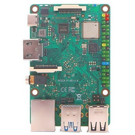 Одноплатный компьютер ROCK Pi 4 Model C 4GB RK3399/4GB/WiFi/BT/POE, фото 