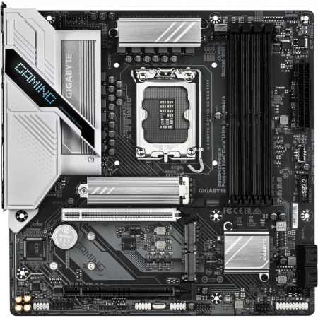 Материнская плата GIGABYTE Z890M GAMING X, LGA 1851, Intel Z890, 4xDDR5, 4xSATA, 3xM.2, 1xPCI-E 5.0 x16, 1xPCI-E 4.0 x16, 1xHDMI, 2xDisplayPort, 1x 2.5Gb LAN, 2xUSB-A 2.0, 3xUSB-A 3.2 Gen 1, 3x3.5 мм, 7.1, Micro-ATX, фото 