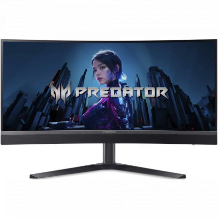 Монитор 34 Acer Predator X34V3bmiiphuzx VA 3440x1440, 180 Гц, 1 мс, 21:9, 1000 кд/м2, 2хHDMI, 1хDP, USB-C, изогнутый, выход на наушники, черный, фото 