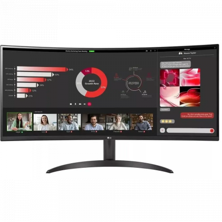 Монитор 34 LG  UltraWide 34WR50QK-B VA LED 3440x1440 100Hz 5мс 21:9 300cd HDMI DP черный, фото 