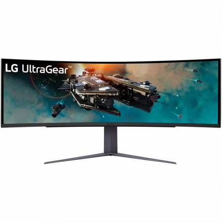 Монитор 49 LG UltraGear 49GR85DC-B VA 5120x1440, 240 Гц, 1 мс, 32:9, 450 кд/м2, 2xHDMI, 1xDP, изогнутый, черный, фото 