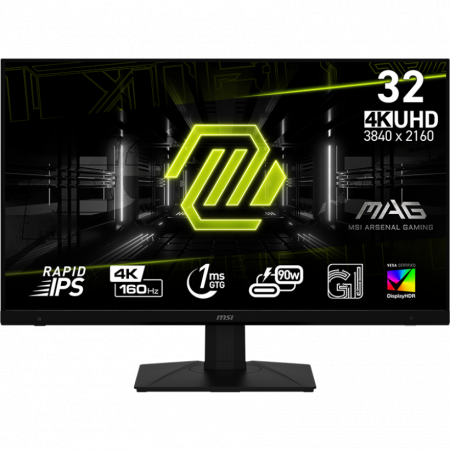 Монитор 32 MSI Mag 322UPF IPS 3840x2160, 160 Гц, 1 мс, 16:9, 400 кд/м2, 2xHDMI, 1xDP, 1xUSB Type-C, черный, фото 