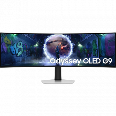 Монитор Samsung Odyssey OLED G9 S49DG932SIXCI, 49 5120x1440, OLED, 240Гц, 1хHDMI, 1хDP, изогнутый, серебристый, фото 