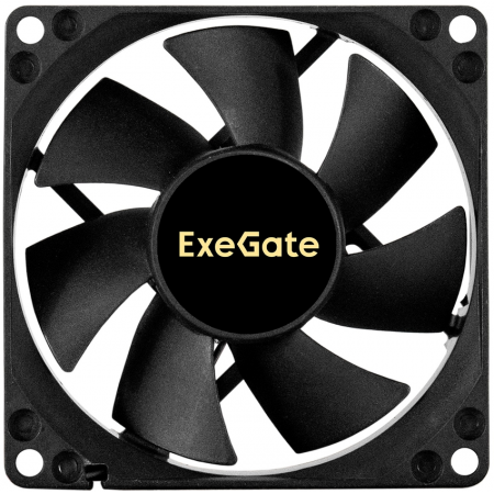 Вентилятор 12В DC ExeGate ExtraSilent ES08025SM (80x80x25 мм, Sleeve bearing (подшипник скольжения), Molex, 2100RPM, 21dBA), фото 