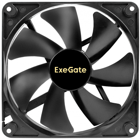 Вентилятор 12В DC ExeGate ExtraSilent ES14025S3P (140x140x25 мм, Sleeve bearing (подшипник скольжения), 3pin, 1100RPM, 23dBA), фото 