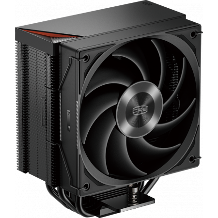 Кулер для процессора PCCooler RZ400 V2 BK (230W, 4-pin PWM, 155mm, Al/Cu, 4x6mm, 1x120mm, 86.73CFM, 32dBA, 2200RPM, S: 1851/1700/1200/115X, AM5/AM4, black), фото 