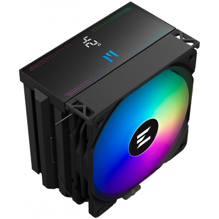 Кулер для процессора ZALMAN CNPS13X DS BLACK, 120mm FAN, 5 HEAT PIPES, 4-PIN PWM, 600-2000 RPM, 29,7 DBA MAX, HYDRO BEARING, ARGB TOP COVER, LIVE CPU TEMPERATURE DISPLAY, FULL SOCKET SUPPORT, фото 