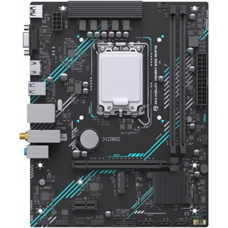 Материнская плата Maxsun MS-H610M 666 WIFI6 (Socket 1700, mATX, 2*DDR4, VGA+HDMI, 4*SATA3, 1*M.2, 1*PCIEx16/1*PCIEx1, 3*USB2.0, 2*USB 3.2 Gen1, LAN 1*1G, Bluetooth,  Wi-Fi 802.11ax, RTL), фото 