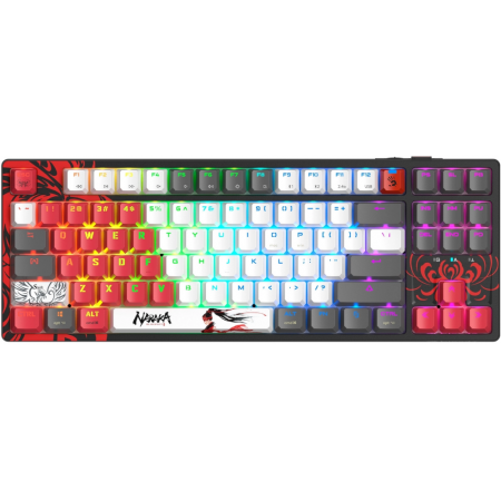 Клавиатура A4Tech Bloody WS87 Naraka механическая беспроводная USB черный/красный (WS87), фото 