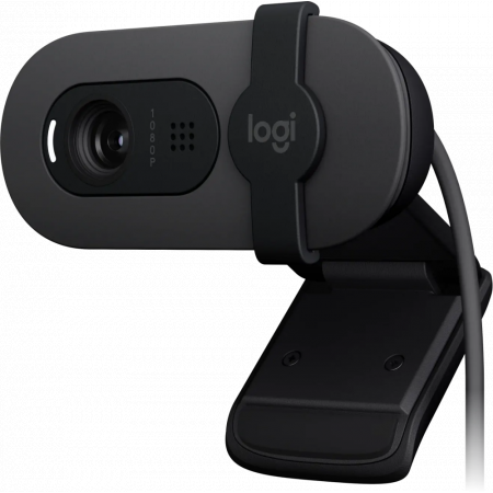 Веб-камера Logitech Webcam Brio 100, 1920x1080, GRAPHITE, защитная шторка, [960-001585], фото 