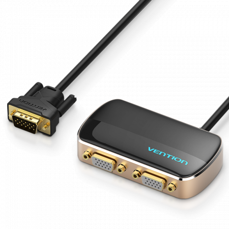 Разветвитель-сплиттер Vention VGA 15M/2x15F на 2 монитора, фото 