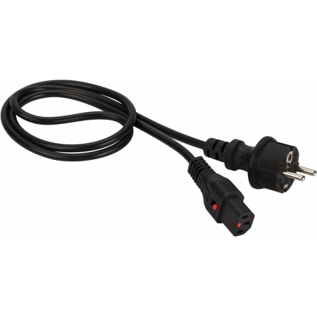 Шнур питания Lanmaster LAN-PP13L/SH-0.5-BK C13-Schuko проводник.:3x0.75мм2 0.5м 220В 10А черный, фото 