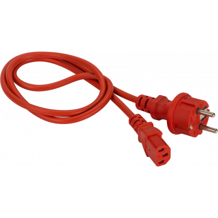 Шнур питания Lanmaster LAN-PP13/SH-10-RD C13-Schuko проводник.:3x0.75мм2 10м 220В 10А красный, фото 