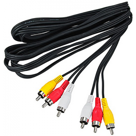 Шнур Rexant (17-0207) 3х3 RCA 10М, фото 