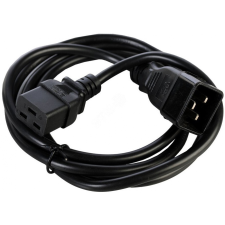 Шнур питания NTSS NTSS-PC19771 C19-Schuko проводник.:3x1.5мм2 1.8м 220/250В 16А черный, фото 