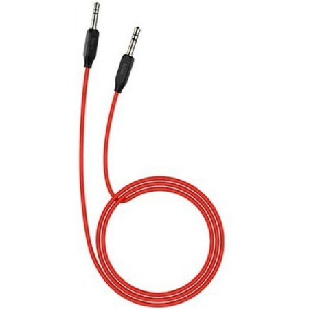 AUX аудио кабель/3.5 mm jack - 3.5 mm jack/ HOCO HC-79309 UPA11/ 1m/ позолоченные контакты/ Red, фото 