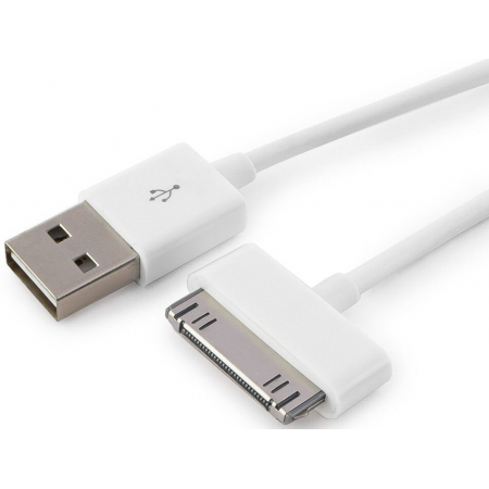 Кабель Gembird CC-USB-AP1MW  USB  AM/Apple для iPad/iPhone/iPod, 1м белый, блистер, фото 