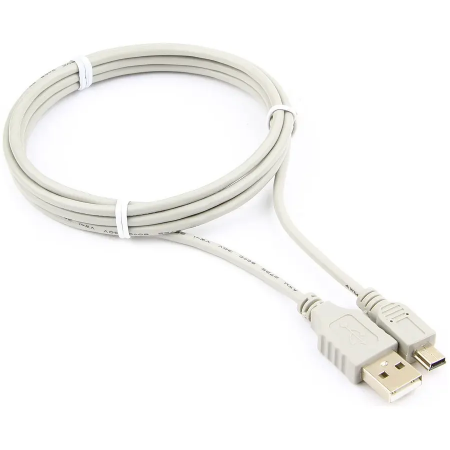 Кабель USB2.0 Cablexpert CC-USB2-AM5P-6-N, AM/MiniUSB, медь, экран, Pro, 1.8м серый, пакет, фото 