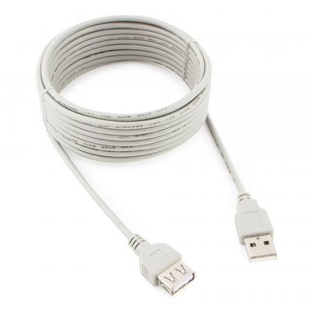 Кабель удлинит. USB 2.0 Cablexpert CC-USB2-AMAF-15-N, AM/AF, медь, 4.5м, пакет, фото 