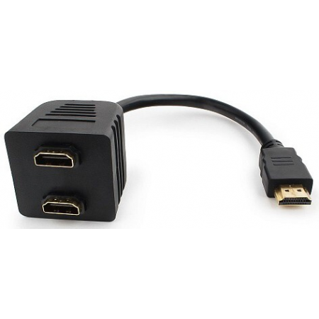 Разветвитель HDMI Cablexpert DSP-2PH4-002, HD19F/2x19F, 1 компьютер => 2 монитора, пасcивный, Full-HD, 3D, 1.4v, фото 