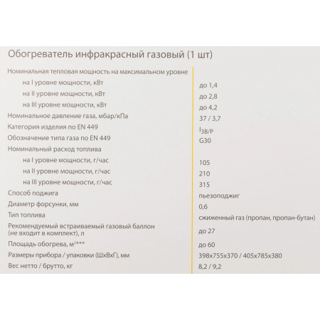Обогреватель инфракрасный BALLU BIGH-55  газовый, фото , изображение 11
