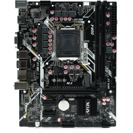 Материнская плата Afox IH410D4-MA5-V4 Motherboard H460 giga lan Micro-ATX, фото 