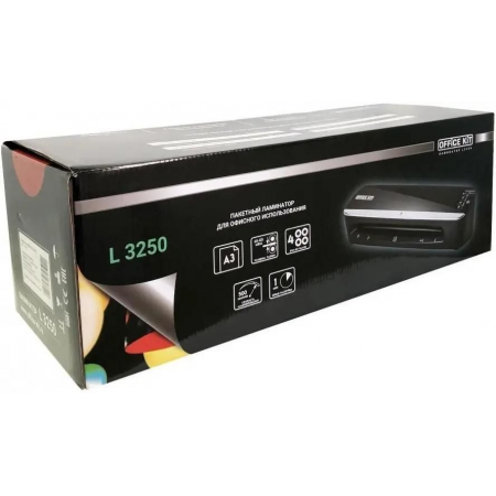 Ламинатор Office Kit L3250 черный A3 (60-125мкм) 50см/мин (4вал.) хол.лам. лам.фото реверс, фото , изображение 6