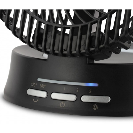 Вентилятор настольный Coolfort CF-2000 скоростей:3 черный, фото , изображение 4
