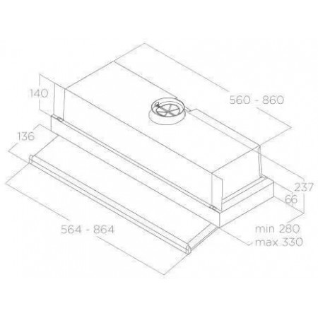Вытяжка встраиваемая Elica Ciak 2.0 S GR/A/90 нержавеющая сталь управление: ползунковое (1 мотор), фото , изображение 5