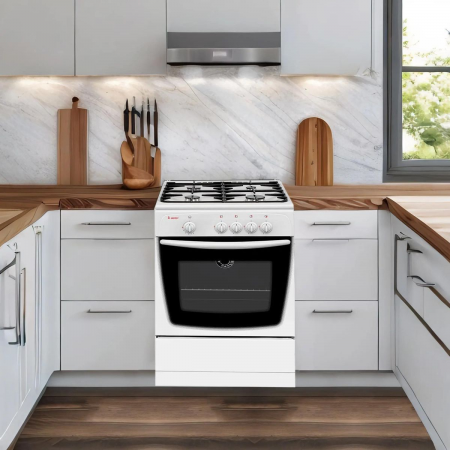 Плита Газовая Gefest CG 60MC7 K73 белый (металлическая крышка) реш.чугун, фото , изображение 3