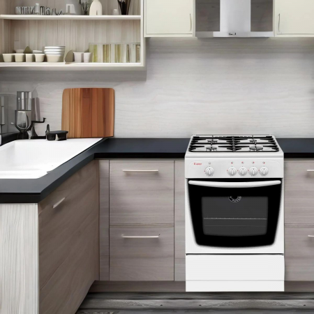 Плита Газовая Gefest CG 60MC7 K73 белый (металлическая крышка) реш.чугун, фото , изображение 4