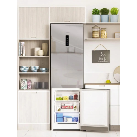Холодильник Indesit ITS 5200 XB, нержавеющая сталь, двухкамерный 247/78л морозилка снизу, фото , изображение 4