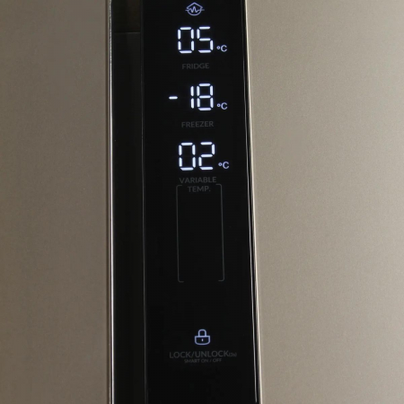 Холодильник Hyundai CS5073FV шампань стекло трехкамерный инвертер Side by Side 292/167л морозилка сбоку, фото , изображение 18