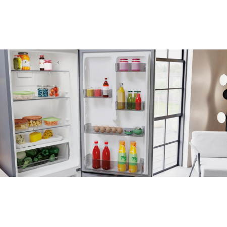 Холодильник Hotpoint HT 5180 MX двухкамерный нержавеющая сталь/серебристый (двухкамерный), фото , изображение 9