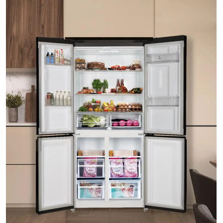 Холодильник  LEX LCD450MgID серый трехкамерный 288/129л морозилка снизу Side-by-Side, фото , изображение 8