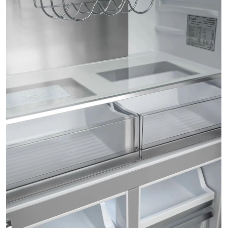 Холодильник LEX LCD505MgID серый трехкамерный 321/144л морозилка снизу, No Frost, фото , изображение 3