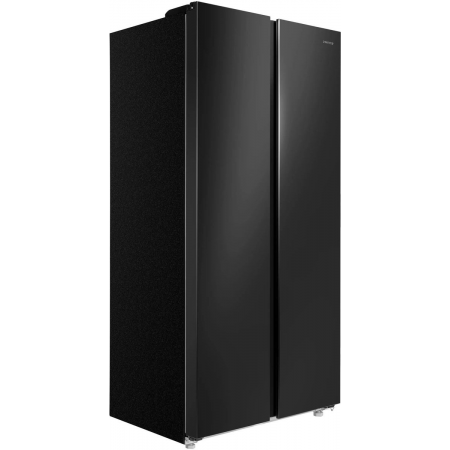 Холодильник Maunfeld MFF177NFBE черный инвертер двухкамерный Side by Side 263/170л морозилка сбоку, фото , изображение 2