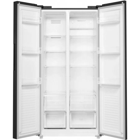 Холодильник Maunfeld MFF177NFBE черный инвертер двухкамерный Side by Side 263/170л морозилка сбоку, фото , изображение 5