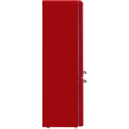 Холодильник Maunfeld MFF186NFRR красный двухкамерный 180/70л морозилка снизу, фото , изображение 4