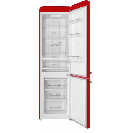 Холодильник Maunfeld MFF186NFRR красный двухкамерный 180/70л морозилка снизу, фото , изображение 5