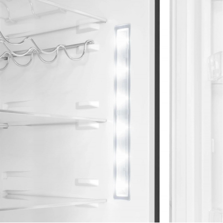 Холодильник Maunfeld MFF200NFSBE черная сталь двухкамерный 271/106л морозилка снизу, фото , изображение 9