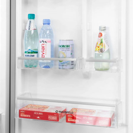 Холодильник Maunfeld MFF200NFSE нержавеющая сталь двухкамерный 271/106л морозилка снизу, фото , изображение 8