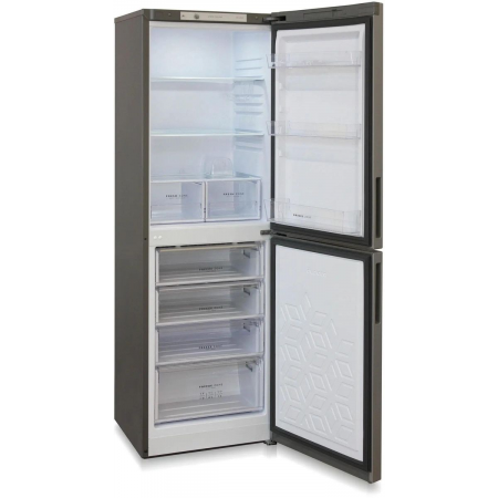 Холодильник Бирюса Б-W6031 графит матовый двухкамерный 210/135л морозилка снизу, фото , изображение 4