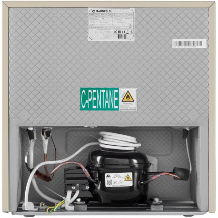 Холодильник Maunfeld MFF50BG золотой однокамерный 46л, фото , изображение 11