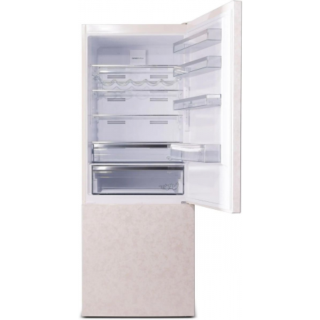 Холодильник Sharp SJ-492IHXJ42R бежевый двухкамерный 333/128 л морозилка снизу, No Frost, фото , изображение 2