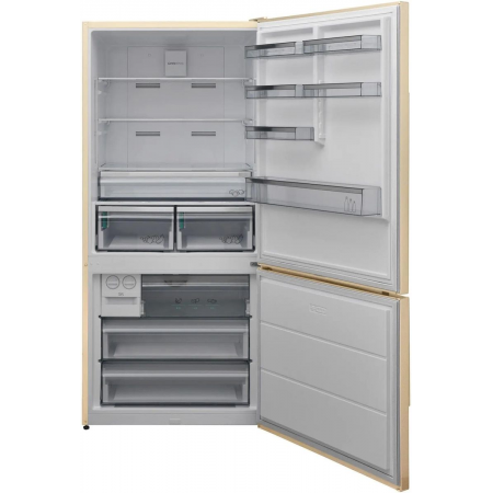 Холодильник Sharp SJ-653GHXJ52R бежевый двухкамерный 400/164 л морозилка снизу, No Frost, фото , изображение 2