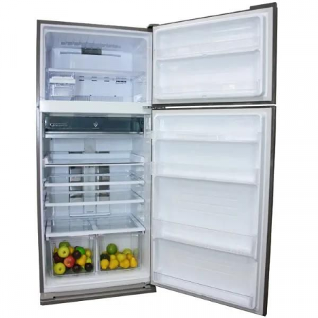 Холодильник Sharp SJ-XE55PMBK черный двухкамерный 388/148 л морозилка сверху, фото , изображение 4