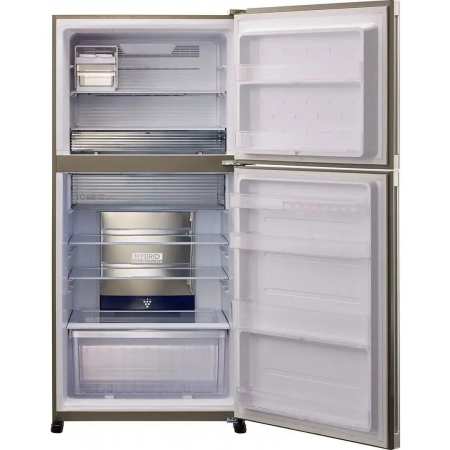 Холодильник Sharp SJ-XG55PMSL серебристый двухкамерный 394/162 л морозилка сверху, фото , изображение 4