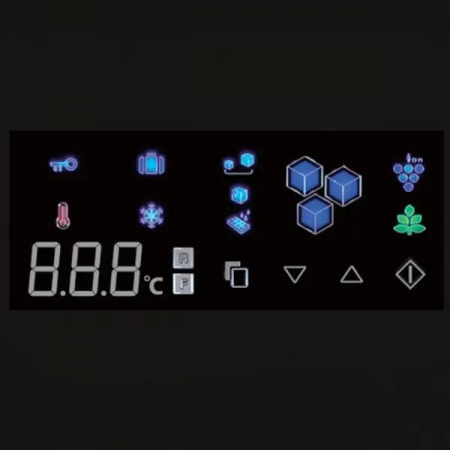 Холодильник Sharp SJ-FS97VBK черное стекло трёхкамерный 393/207 л морозилка снизу, фото , изображение 4