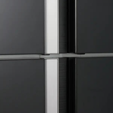 Холодильник Sharp SJ-FS97VBK черное стекло трёхкамерный 393/207 л морозилка снизу, фото , изображение 9